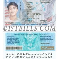 北美| 美国护照卡 USA Passport Card PSD/Photoshop/PS模板 V2