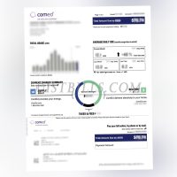 美国伊利诺伊州 水电费账单 Comed 电费 地址证明 Illinois, USA - Utility Bill (Comed) - Electricity Bill - Proof of Address