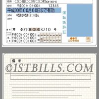 日本驾照/驾驶证 Japan Driver License Template AI/EPS模板（V2版）