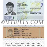 欧盟 | 爱尔兰ID卡/身份验证卡 Ireland photoshop/PS/PSD模板