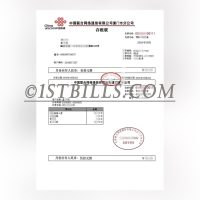中国联通宽带 因特网账单 地址证明 China Unicom Broadband Internet Bill Address Proof