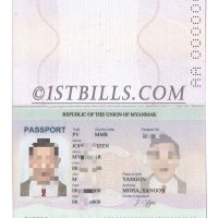 东南亚| 缅甸护照Myanmar Passport Template PS/PSD模板