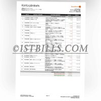 拉脱维亚SwedBank银行账单 地址证明 Proof of address from Latvian SwedBank bank statement