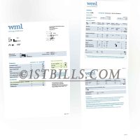 荷兰水电费账单 地址证明 WML水费账单荷兰语 Dutch utility bill (electricity and water) as proof of address; WML water bill in Dutch.