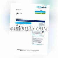 英国水费账单 地址证明 UK Affinity Water Bill Proof Of Address
