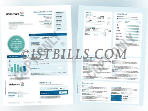 新西兰 Watercare 水电账单 水费地址证明 New Zealand Watercare water and electricity bill (proof of address for water bill)