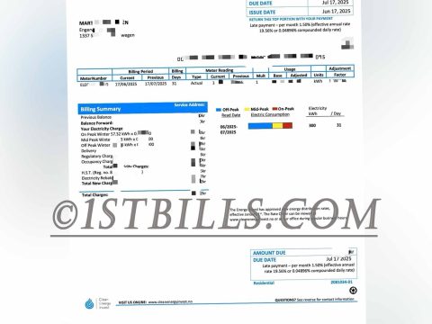 挪威地址证明Clean Energy Invest AS电费账单 Norwegian proof of address Clean Energy Invest AS electricity bill
