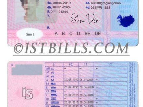 北欧| 冰岛驾照/驾驶证PS/PSD模板 Iceland Driver License PSD