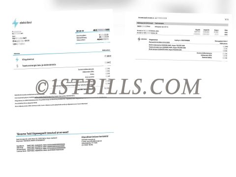瑞典地址证明 elektrilevi电费账单 Swedish elektrilevi electricity bill Proof of address