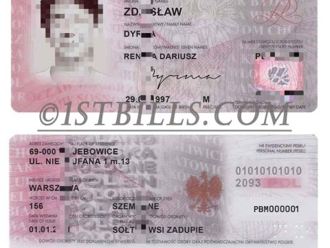 欧盟|波兰身份证卡Poland ID Card TemplatePS/PSD模板（V4版）