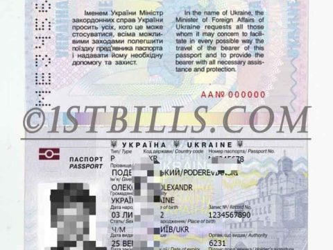 欧洲|东欧|乌克兰新版护照 Ukraine Passport psd/photoshop/ps模板