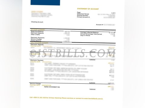老挝LCNB银行对账单 地址证明 LCNB Bank (Laos) Account Statement / Proof of Address