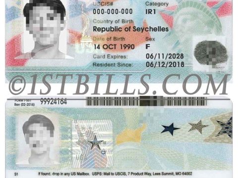 北美|美国绿卡/永居卡/身份证卡USA GreenCard photoshop/PS/PSD模板