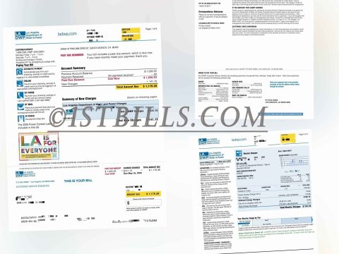 美国加州LADWP电费账单 地址证明 California LADWP electricity bill address proof