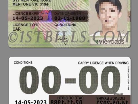 澳洲 | 澳大利亚维多利亚省驾照/驾驶证 Australia Victoria DL PSD模板