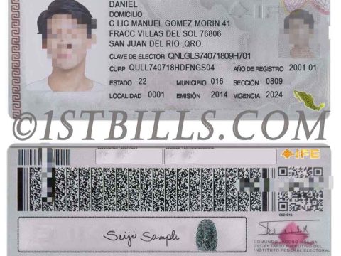 墨西哥身份证卡/选民证PS/PSD模板(V2) Mexico ID Card