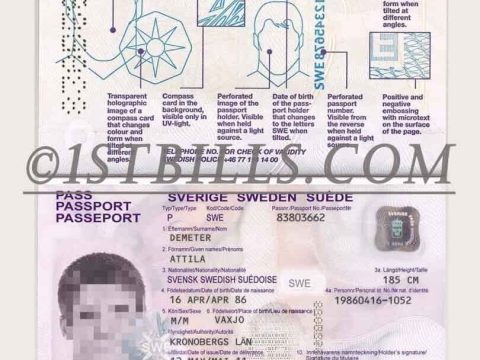 欧洲|北欧| 瑞典护照 Sweden Passport PSD/photoshop/PS模板（V2版）