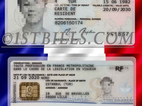 欧盟|法国新版居留卡/居住证/暂住证PS/PSD模板(V2) France Residence Permit