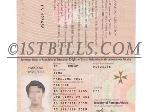 欧盟|南欧|地中海 马耳他护照 Malta Passport PSD/photoshop/ps模板