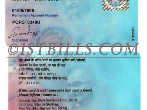 南亚| 印度PAN卡/身份证卡/ID卡 India PSD/photoshop/PS模板