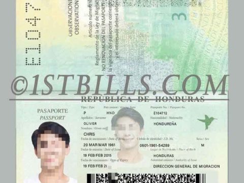 南美|中美|加勒比海| 洪都拉斯护照 Honduras Passport PSD模板/Photoshop/PS