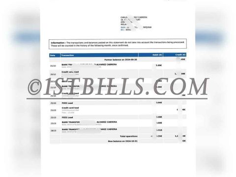 卢森堡地址证明Sogexia银行账单 Luxembourg address proof Sogexia bank statement
