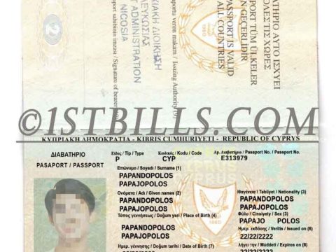 欧洲| 塞浦路斯护照 Cyprus passport PSD/photoshop/PS模板