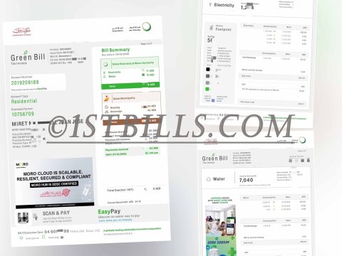 阿联酋迪拜 水电费账单地址证明 Dubai water and electricity bill address proof