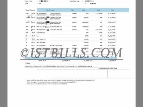 印度尼西亚地址证明 Indonesia BRI Bank Statement 印度尼西亚银行账单PDF