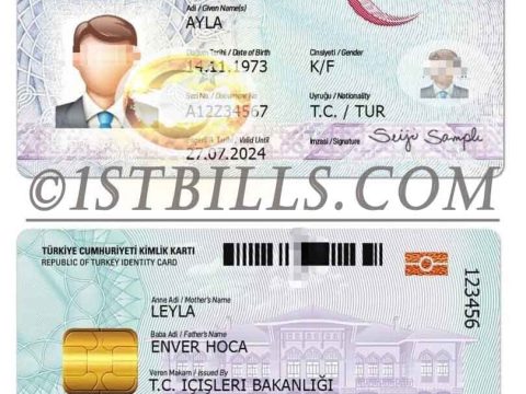 土耳其ID卡身份验证卡PSD模板 Turkey /Photoshop/PSD