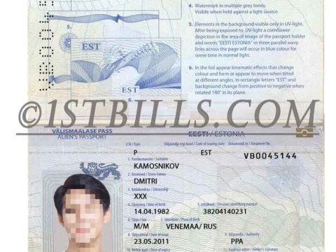 东欧|波罗的海| 爱沙尼亚护照 Estonia Passport PSD模板/photoshop/PS