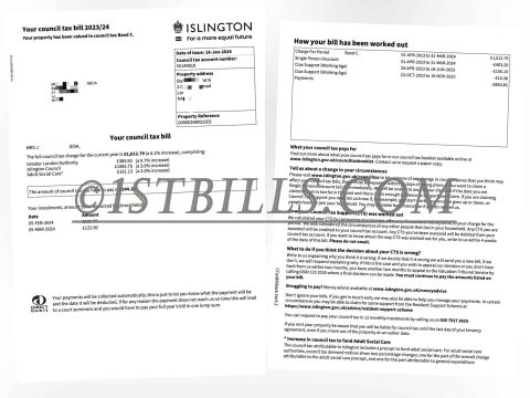 英国市政税单 UK Council Tax Bill