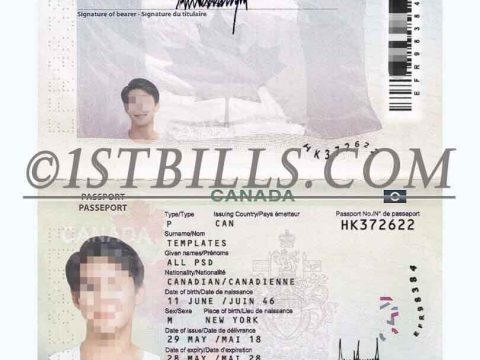 北美 加拿大护照 Canada Passport PSD/photoshop/ps模板(2013)