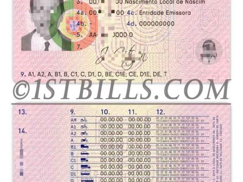 欧盟| 葡萄牙驾照/驾驶证PSD模板 Portugal Driving Licence/PSD