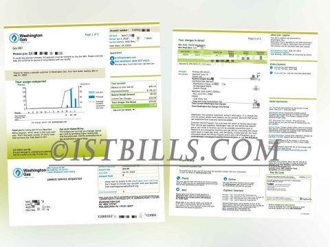 美国地址证明 弗吉尼亚州 Washington Gas电费账单 Proof of U.S. Address Virginia Washington Gas Electricity Bill