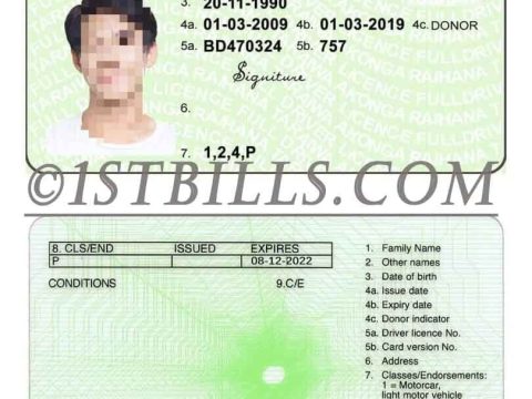 澳洲| 新西兰驾驶证/驾照 New zealand DL PSD/Photoshop/PS模板