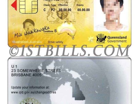 澳洲| 澳大利亚昆士兰州驾照/驾驶证Australia Queensland DL PS/PSD模板