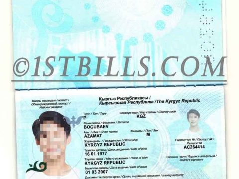 西亚|中亚| 吉尔吉斯斯坦护照 Kyrgyzstan Passport PSD模板/photoshop/PS