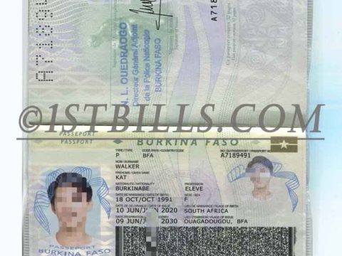 非洲 | 西非 布基纳法索护照 Burkina Faso Passport PSD/photoshop/ps模板